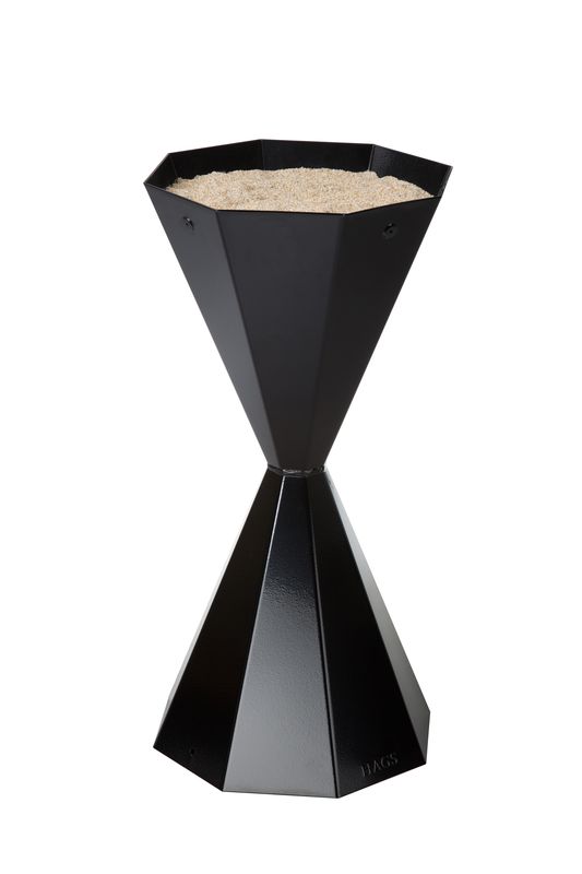 Ashtray Smalviva - Free Standing Without Grid Black