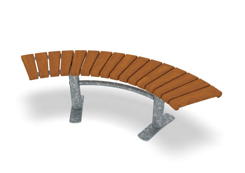 Bench Curved 90° Sofiero Hardwood