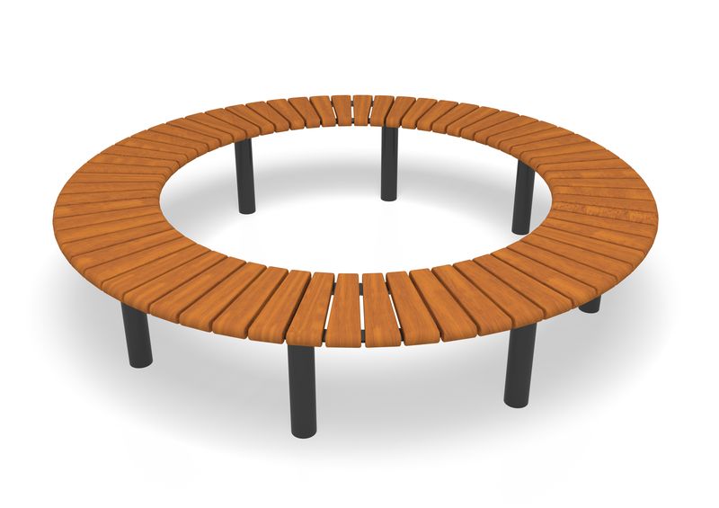Bench Curved 360° Sofiero Hardwood